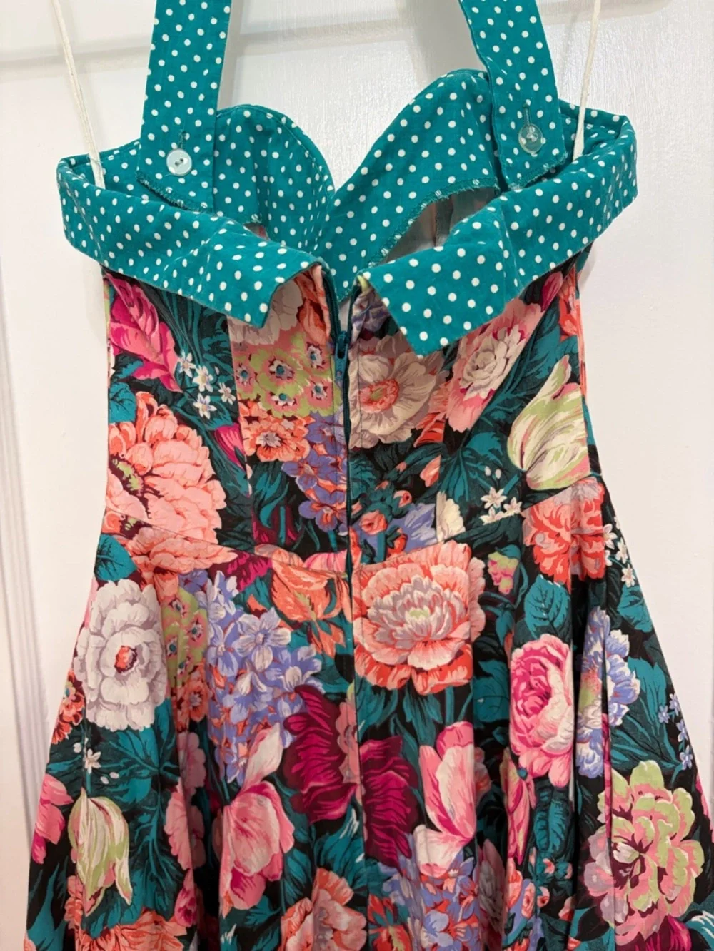 Vintage First Focus Floral Halter Dress - Picture 6 of 7